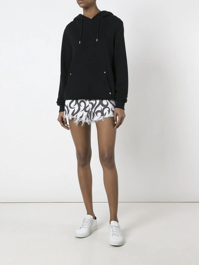 Shop Alexander Wang Tattoo Printed Denim Shorts