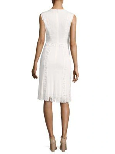 Shop Kobi Halperin Textured Sheath Dress In White