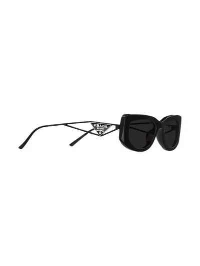 Prada Eyewear Spr14yc053e1ab Rectangular Sunglasses In Black