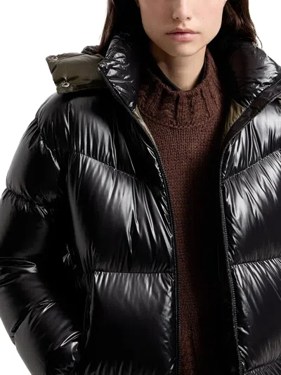 Moncler Down Jacket In Black