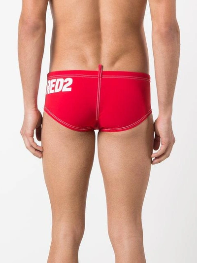 Shop Dsquared2 Logo Print Swimming Shorts