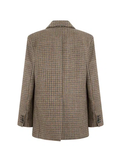 P.a.r.o.s.h Houndstooth-pattern Blazer In Brown