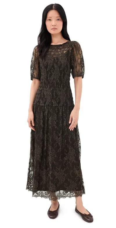 Hill House Home The Short Sleeve Dalia Nap Dress Chocolate In Brown ...