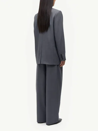 Samsoe & Samsoe Blazer Sahelly Dark Grey In Gray