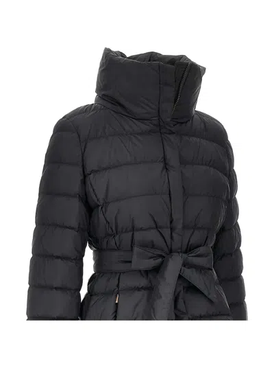 Weekend Max Mara Long-sleeved Cotton-padded Jacket In Black