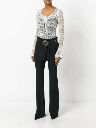 Alexander Mcqueen Pleated Grain De Poudre Wool Wrap Mini Skirt