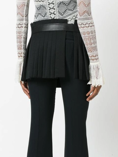 Alexander Mcqueen Pleated Grain De Poudre Wool Wrap Mini Skirt