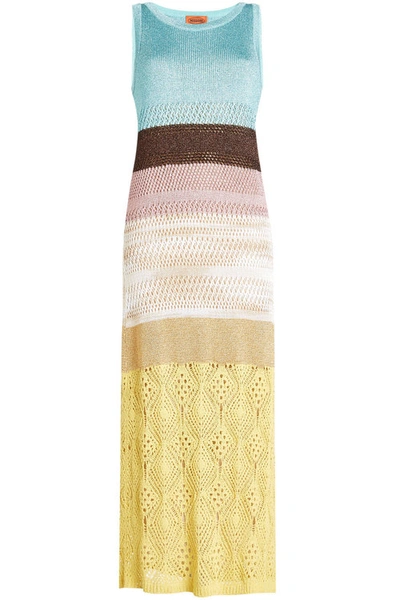 Missoni Crochet Knit Maxi Dress In Multicolored