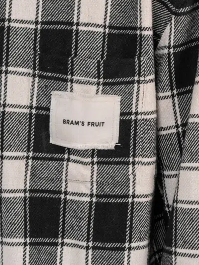 Bram's Fruit Check-pattern Logo-patch Flanel Overshirt In Multi