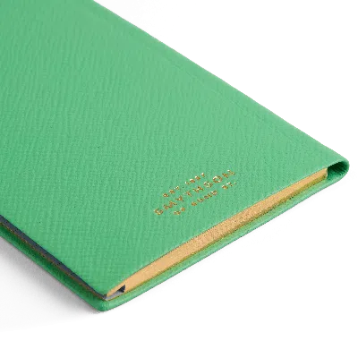 Smythson Golf Notes Panama Notebook In Shamrock