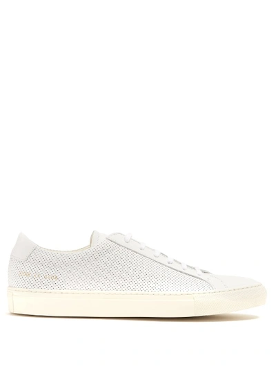 Common Projects Achilles Low-top Perforated Nubuck Trainers In White