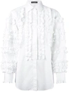 DOLCE & GABBANA ruffle detail shirt,DRYCLEANONLY