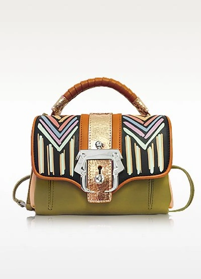 Paula Cademartori Dun Dun Multicolor Leather Satchel