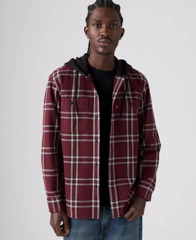 Levi's Classic Relaxed Hooded Worker In Brown