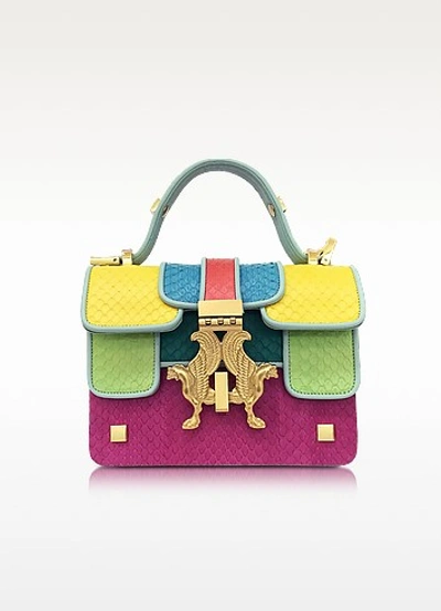 Giancarlo Petriglia Pop Color-block Elaphe Leather Mini P Bag