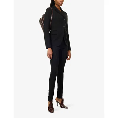 Acne Studios Womens  Fitted Wool-blend Suit Jacket In Black