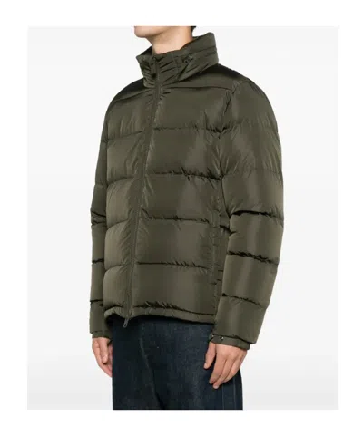 Aspesi Zip Puffer Jacket In Green