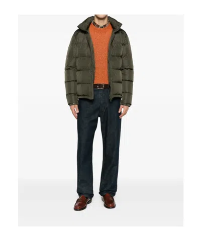 Aspesi Zip Puffer Jacket In Green