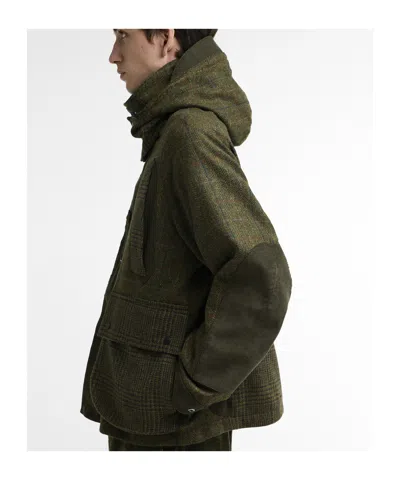 Barbour X Norbit Check-pattern Wool Jacket In Green