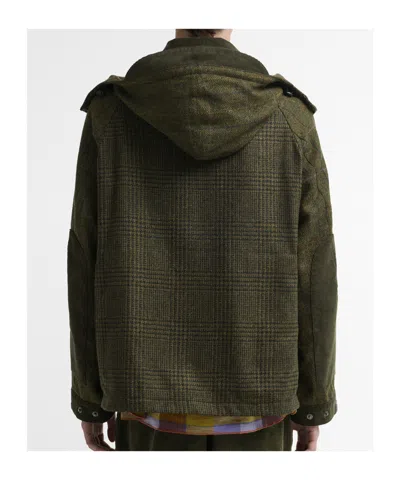 Barbour X Norbit Check-pattern Wool Jacket In Green