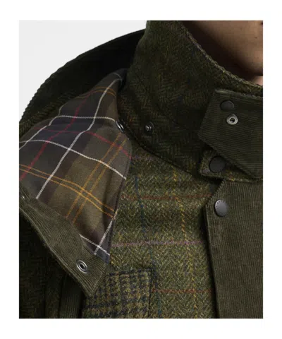 Barbour X Norbit Check-pattern Wool Jacket In Green