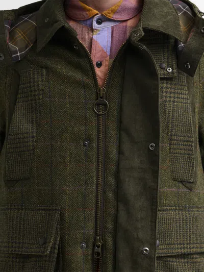 Barbour X Norbit Check-pattern Wool Jacket In Green