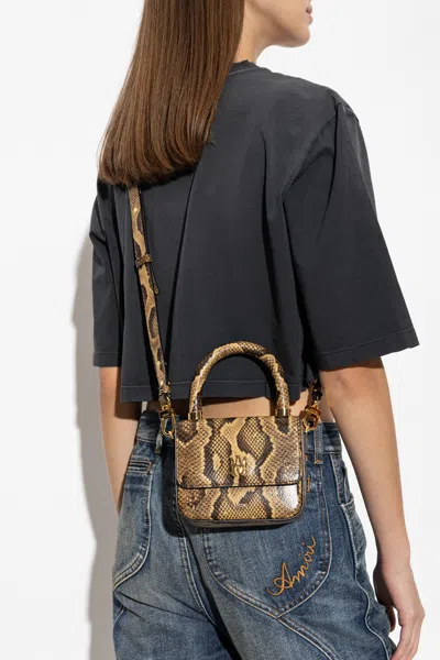 Amiri Python Embossed Micro Ma Bag In Multi