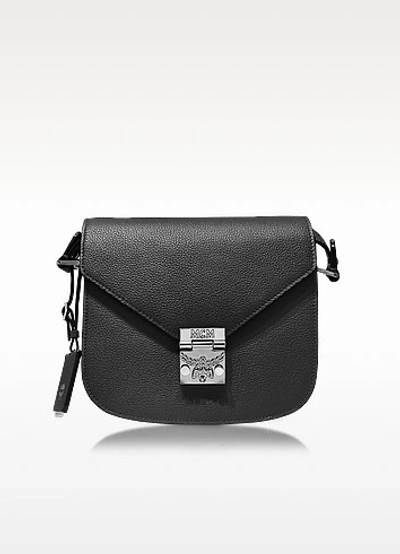 Mcm Patricia Park Avenue Leather Shoulder Bag In Black