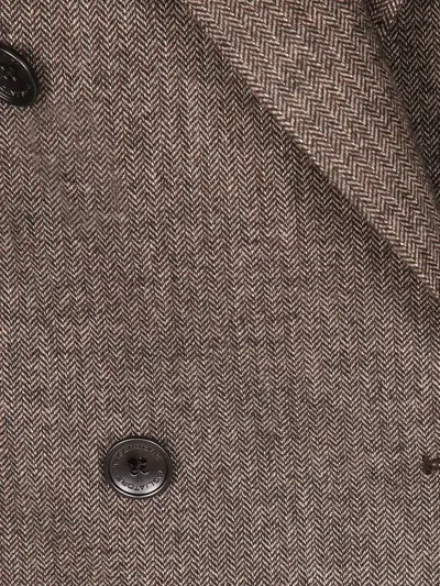 Tagliatore Herringbone Double-breasted Blazer In Multi