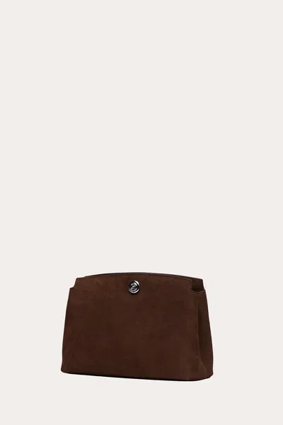 Liffner Pushlock Pouch Walnut Nubuck In Brown
