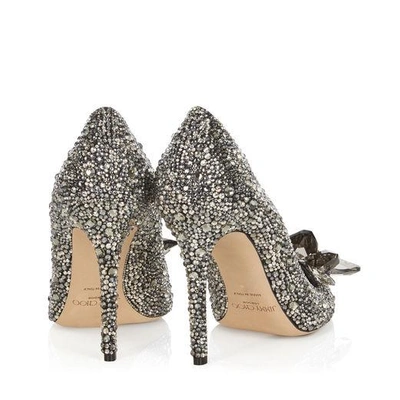 Jimmy Choo Avril Black Crystal Covered Pointy Toe Pumps