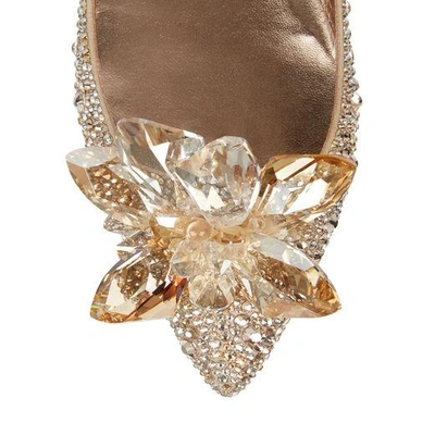 Jimmy Choo Allure Golden Mix Crystal Covered Pointy Toe Pump