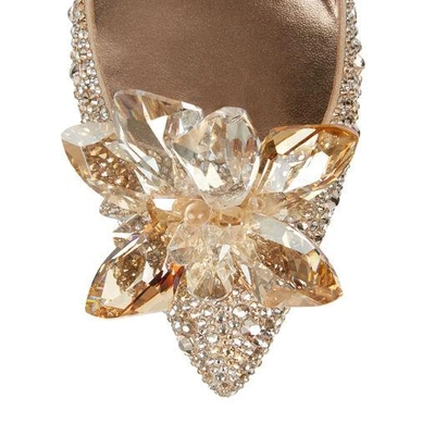 Jimmy Choo Allure Golden Mix Crystal Covered Pointy Toe Pump