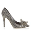 Jimmy Choo Avril Black Crystal Covered Pointy Toe Pumps