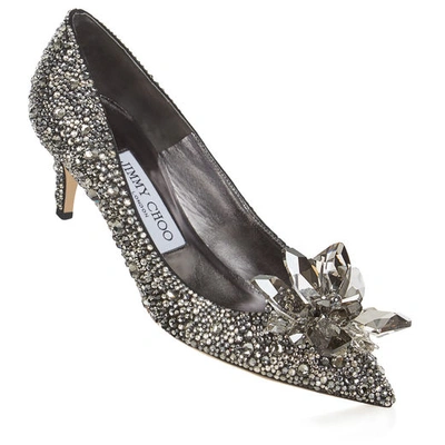 Jimmy Choo Avril Black Crystal Covered Pointy Toe Pumps