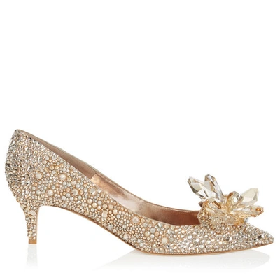 Shop Jimmy Choo Allure Golden Mix Crystal Covered Pointy Toe Pump