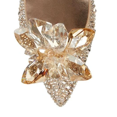 Jimmy Choo Allure Golden Mix Crystal Covered Pointy Toe Pump