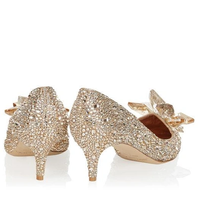 Shop Jimmy Choo Allure Golden Mix Crystal Covered Pointy Toe Pump