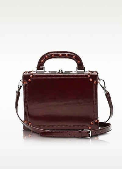 Bertoni 1949 Chianti Mini Squared Bertoncina Satchel Bag In Burgundy