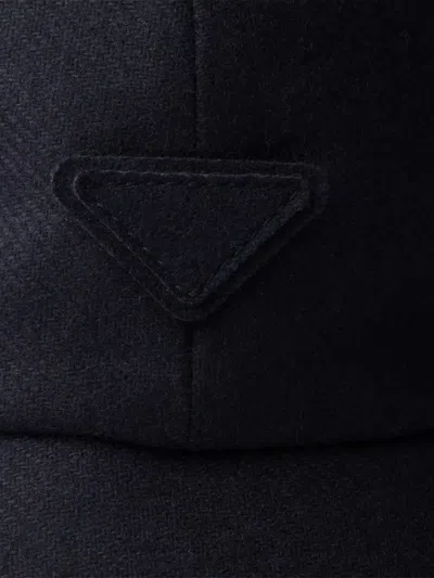 Prada Re-wool Cap In Blue