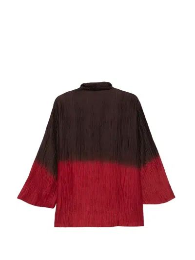Raga Gradient-effect Crinkled Jacket In Red
