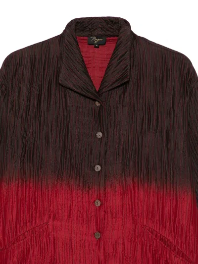 Raga Gradient-effect Crinkled Jacket In Red