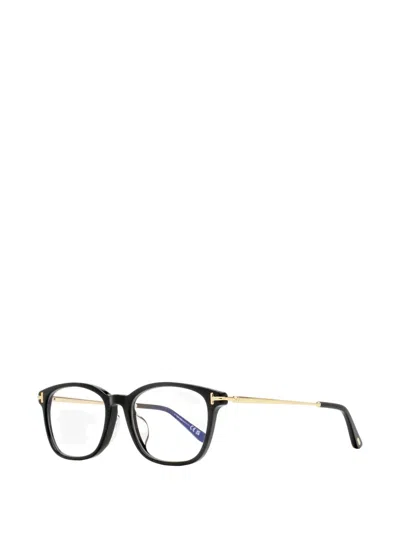 Tom Ford T-hinge Square-frame Glasses In Black