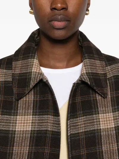 Nina 14.7 Check Oversized Bomber Jacket In Multi