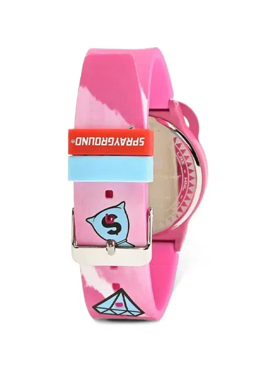 Sprayground 40mm Bear-shaped Graphic-print Watch In Multi | ModeSens