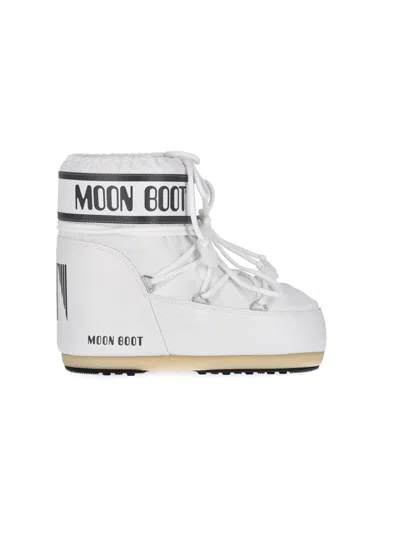 Moon Boot Lightweight Technical Boot With Rubber Outsole In White