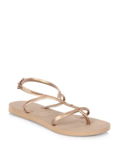 Havaianas Allure Maxi Sandals In Rose Gold ModeSens
