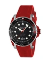 GUCCI Gucci Dive Stainless Steel & Red Rubber Strap Watch