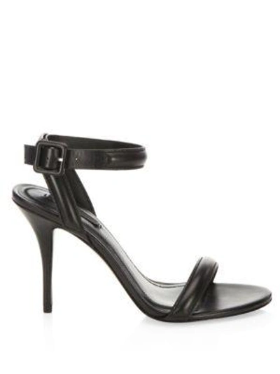 Shop Alexander Wang Antonia Leather Ankle-strap Sandals In Black