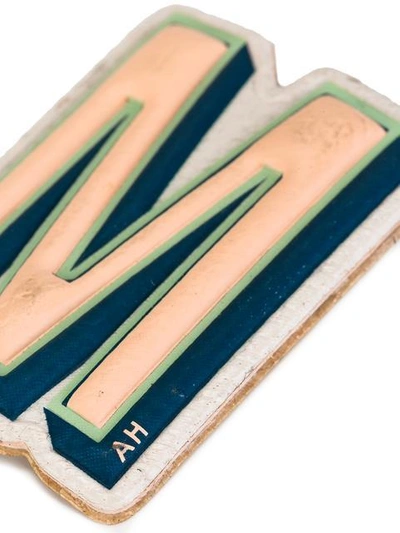 Shop Anya Hindmarch 'm' Sticker In Chalk